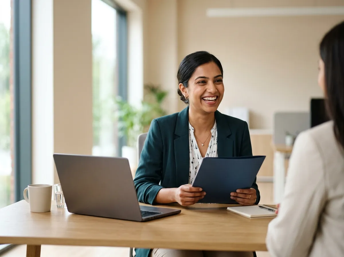 Candidate in a job interview